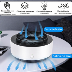 Cenicero Purificador de Aire Anti Humo - Elimina Olores y Mantén el Ambiente Limpio