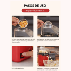 Máquina de Palomitas Eléctrica 1200W – Preparación Rápida con Aire Caliente