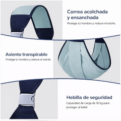 Portabebés Ajustable de Hombro – Cómodo, Seguro, Portátil y Ergonómico