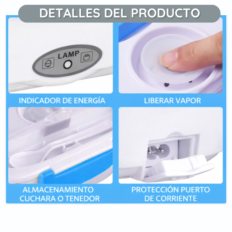 Lonchera Eléctrica Portátil 220V – Calienta tu Comida en Cualquier Lugar
