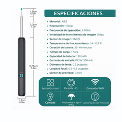 Limpiador de oídos con cámara - APP para celular con visual inteligente inalámbrico