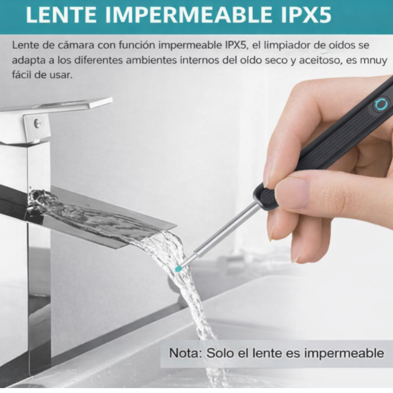Limpiador de oídos con cámara - APP para celular con visual inteligente inalámbrico
