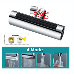 Llave de grifo 4 en 1 para fregadero de cocina: Cabezal giratorio 360° Universal