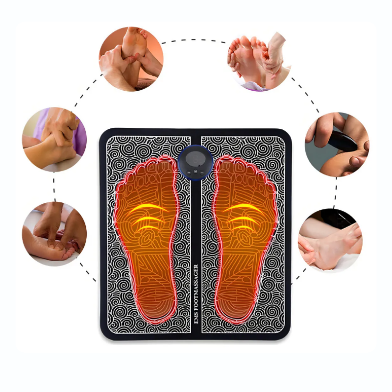 Masajeador de Pies Eléctrico EMS – Alfombrilla de Fisioterapia Recargable