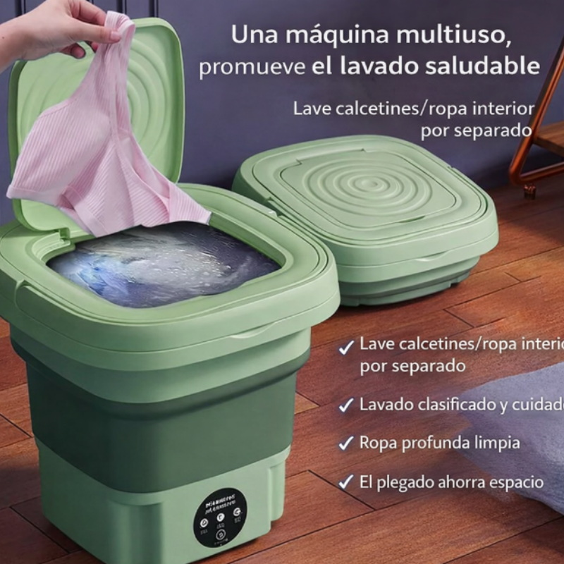 Mini Lavadora Plegable Portátil – Ideal para Viajes y Ropa Delicada