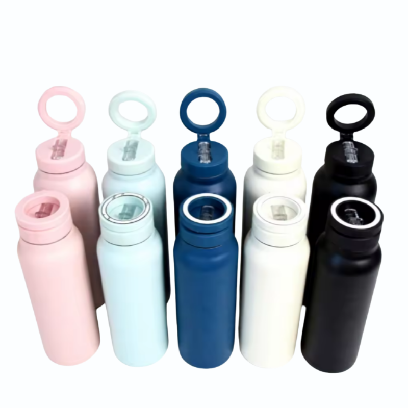 Botella Térmica de Acero Inoxidable 800 ml con Soporte Magnético para Celular