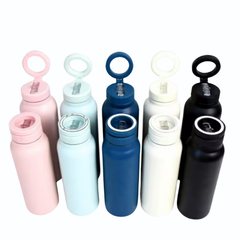 Botella Térmica de Acero Inoxidable 800 ml con Soporte Magnético para Celular