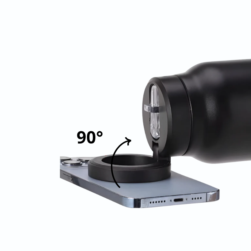 Botella Térmica de Acero Inoxidable 800 ml con Soporte Magnético para Celular