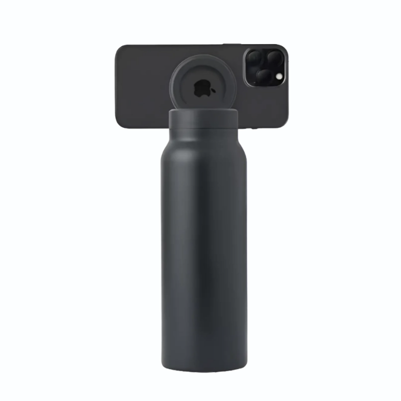 Botella Térmica de Acero Inoxidable 800 ml con Soporte Magnético para Celular